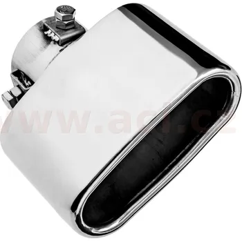 koncovka výfuku nerezová oválná, vnější průměr 110x46mm, délka 105mm, vnitřní průměr 30-45mm ASSO