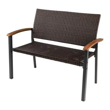 Zahradní lavice Zahradní lavička nosnost do 200 kg, hnědá - A QMBasic