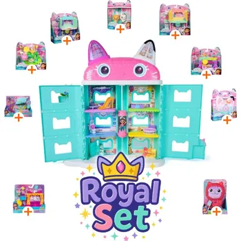 Royal set: Gábinin kouzelný domek velký dům z filmu s 9 doplňky + plyšový DJ Kocour ZDARMA