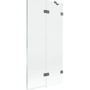 Vanová zástěna Vanová zástěna Mexen Lunar 2-křídlá pravá 90 x 150 cm, průhledná, stříbrná - 897-090-100-95-00-P