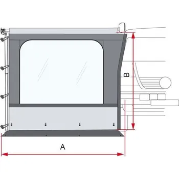 Příslušenství ke karavanu Boční stěna Fiamma Side W pro markýzy Pro Van F43 varianta Pro markýzu F43 270