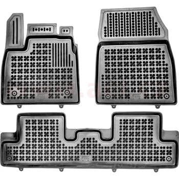 gumové koberečky černé s vyšším okrajem (E-tech, sada 3 ks)