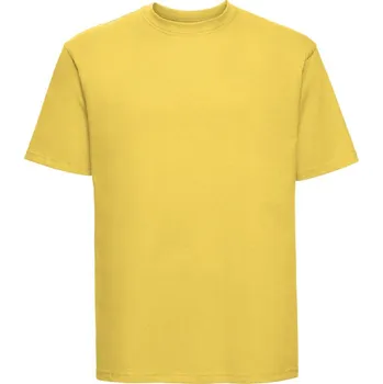 Russell Tričko z těžké bavlny "Authentic" - S yellow