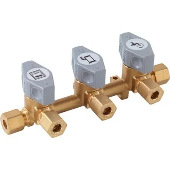 Příslušenství ke karavanu Blok 2, 3 nebo 4 uzavíracích ventilů GOK Marine varianta Blok tří ventilů