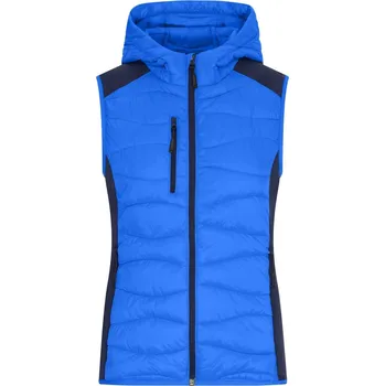 Dámská vesta James & Nicholson Dámská strečová fleecová vesta - L blue/navy