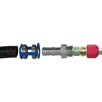 závitová spojka, hadice-trubka, přímá, hadice redukovaná G10 (12.7 mm), trubka 5/8" (15.87 mm)