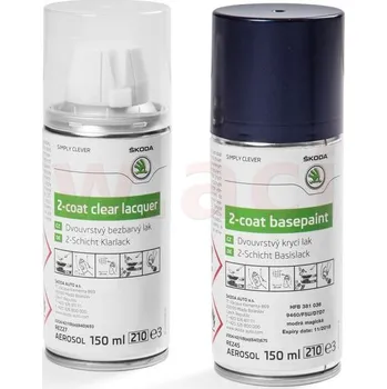 lakový sprej ŠKODA - modrá DEEP SEA metalíza (F5U) ORIGINÁL