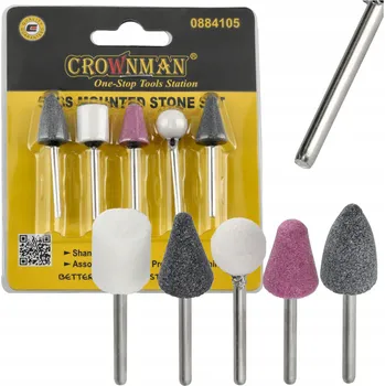 Sada nářadí CROWNMAN Brusný/leštící kámen 5 ks pro mikro brusku