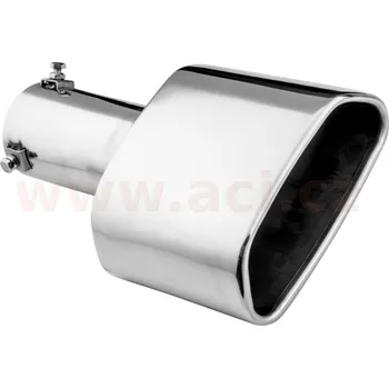 koncovka výfuku nerezová lichoběžníková, vnější průměr 155x70mm, délka 200mm, vnitřní průměr 45-64mm ASSO
