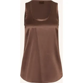 Brunello Cucinelli Dámský Hedvábný Top, hnědá, 36
