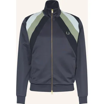 Pánské oblečení Fred Perry Pánská Mikinová Bunda, tmavě modrá / světle zelená...