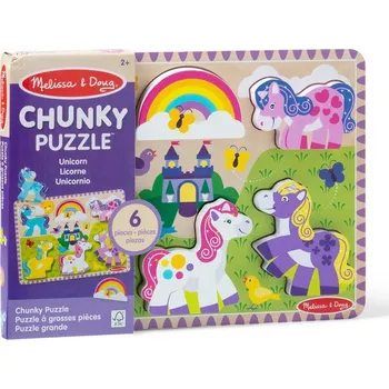 Puzzle Melissa & Doug dřevěné puzzle jednorožci