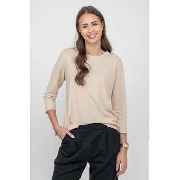 FUNK´N´SOUL Funk'n'Soul triko 3/4 rukáv s příměsí viskózy béžové Velikost: XL