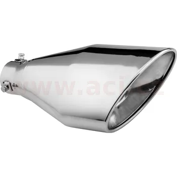 koncovka výfuku nerezová oválná šikmá, vnější průměr 160x95mm, délka 300mm, vnitřní průměr 45-55mm ASSO
