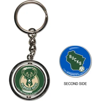 Přívěsek Wincraft Přívěšek na klíče Milwaukee Bucks NBA Spinner Key Ring