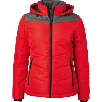 James & Nicholson Dámská zimní bunda - M red/anthracite melange