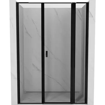 Sprchové dveře Sprchové dveře Mexen Mist L s pravými panty 155 cm, černý rám, černé - 8A4L-155-001-70-70-P