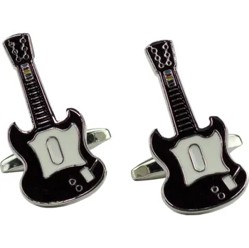 Manžetový knoflíček Manžetové knoflíčky černobílé elektrické kytary