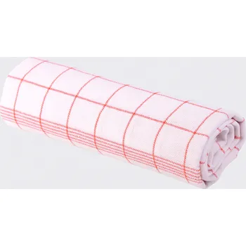 Bavlněná utěrka se vzorem červené kostky 1 ks NEU013