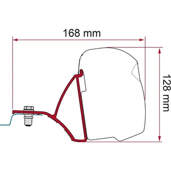 Příslušenství ke karavanu Adaptér markýzy Fiamma F43van pro vozidla Trafic, Vivaro, Talento