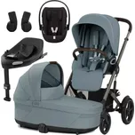 CYBEX Set Talos S Lux + korba + autosedačka + základna + adaptéry ZDARMA 2026 Stormy Blue (Taupe Frame)