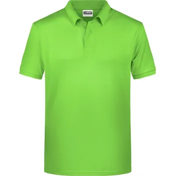 Pánská móda James & Nicholson Pánské piqué polo z bio bavlny - 3XL lime green