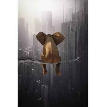 Plakát Plakát Slon v velkoměstě, 20 x 30 cm