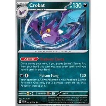 Volný čas Pokémon SFA 029/064 Crobat - Shrouded Fable Stav: Near Mint, Verze: NORMAL