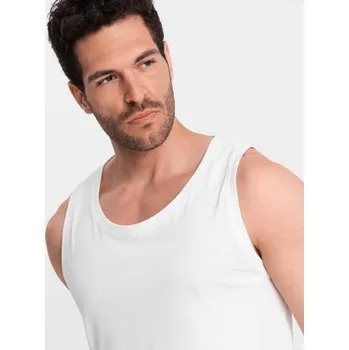 Pánské tílko Pánské bavlněné tílko BASIC - bílé V1 OM-TSBT-0192 - XL