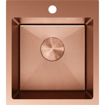 Nerezový dřez Jednodřezový ocelový dřez Mexen Solix 400 x 450 mm, měděná HC - 6401401000-65HC