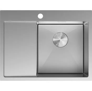 Nerezový dřez Jednodřezový ocelový dřez Mexen Exar s odkapávačem, pravý, 620 x 480 mm, nerezová ocel - 6432621005P-01
