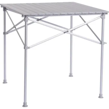 Příslušenství ke karavanu Nůžkový stůl s rolovací deskou FrankanaFreiko Alu1 (70 x 70 x 70 cm) varianta stříbrná