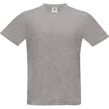 Pánské tričko B&C Collection Tričko s výstřihem do V - XXL sport grey