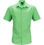 James & Nicholson Popelínová business košile s krátkým rukávem - 6XL lime green