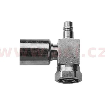 fitinka ocelová namačkávací s krytkou rotalock samice krátká s LP portem 90° pro hadice G10 13/32"(12,7 mm) závit UNS2B 1"