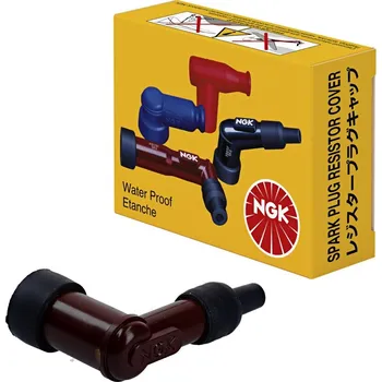 Zapalovací a žhavicí svíčka NGK koncovka zapalovací svíčky (fajfka) (NR 8898) zahnutá 90 barva červená