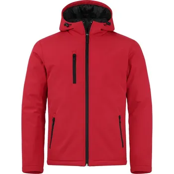 Clique Pánská zateplená softshellová bunda s kapucí - XL red