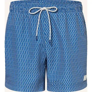 Pánské plavky Boss Pánské Plavky Vibe, modrá / světle hnědá / krémová, 52/L