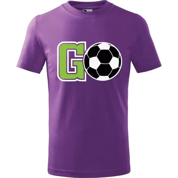 Dětské tričko s potiskem Fotbal GO Velikost: 122/6 let, Barva trička: Fialová