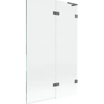 Vanová zástěna Mexen Lunar L 2dílná pravá vanová zástěna 110 x 150 cm, průhledná, stříbrná - 897L-110-100-95-00-P