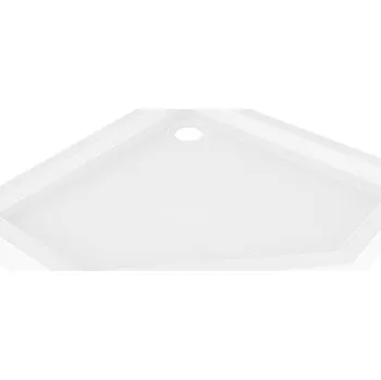 Sprchová vanička Mexen Flow+ pětiúhelníková sprchová vanička 90 x 90 cm, bílý lesk - 46P109090H