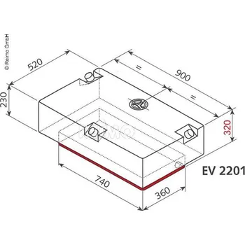 Příslušenství ke karavanu Univerzální nádrž Fusion EV 2201 124 l