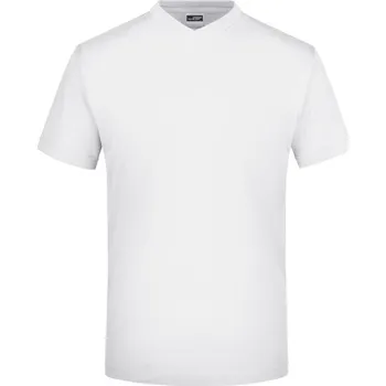 pracovní tričko James & Nicholson Tričko s výstřihem do V - XXL white