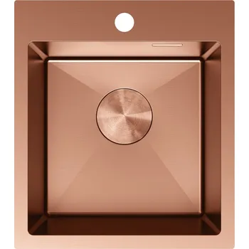 Nerezový dřez Jednodřezový ocelový dřez Mexen Solix 400 x 450 mm, měď - 6401401000-65