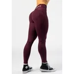 NEBBIA Tvarující legíny s V-shaped pasem STRONG BEAUTY 425 DARK RED S; Červená legíny