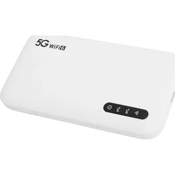 5G Mobilní Wi-Fi modem, hotspot pro SIM kartu, WIFI6 2,4 a 5,8Ghz, baterie 6100mAh, pro 16 zařízení, bílý