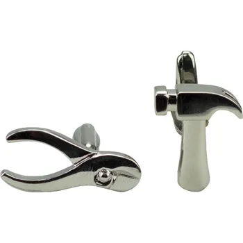 Manžetový knoflíček Manžetové knoflíčky stříbrné kladivo a kleště