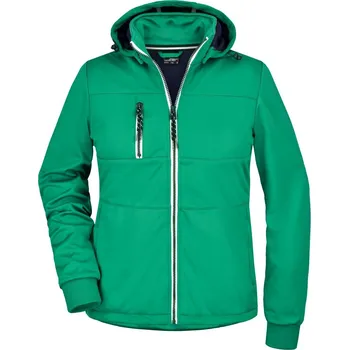 James & Nicholson Dámská 3-vrstvá softshellová bunda "Maritim" - XXL irish green/navy/white