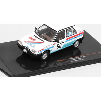 autíčko Škoda Favorit 136L #50 Rallye Bohemia 1989 Berger / Jakubec 1:43 Škoda Favorit 136 L No.50 Rallye Bohemia 1989 - kovový model auta