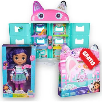 Domeček pro panenku AKCE: Gábinin kouzelný domek velký dům z filmu + interaktivní panenka + ouška ZDARMA